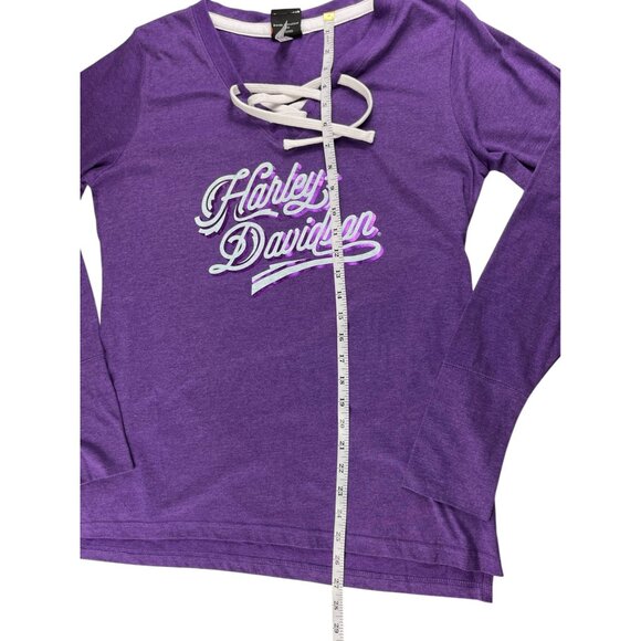 Harley-Davidson® Ornamental Foiled Detail Graphic Long Sleeve Shirt Size Large - Picture 9 of 13